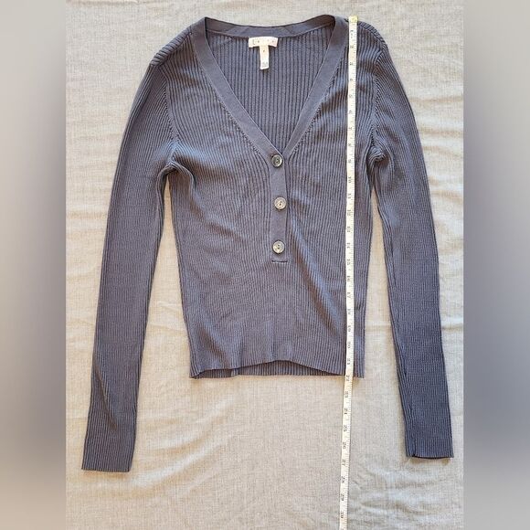 Leith Ribbed Henley Size M BLUE - Picture 7 of 7